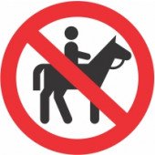 Znak Prepovedano jezdenje na konju