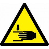 Znak Pozor! Nevarnost stisnjenja rok