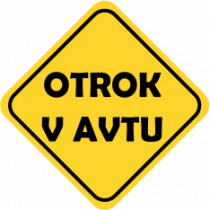 Nalepka Otrok v avtu