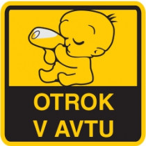 Nalepka Otrok v avtu