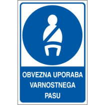 Obvezna uporaba varnostnega pasu