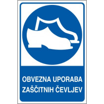 Obvezna uporaba zaščitnih čevljev