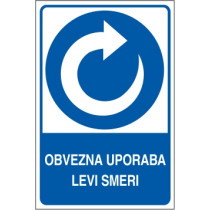 Obvezna uporaba levi smeri