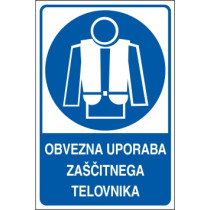 Obvezna uporaba zaščitnega telovnika