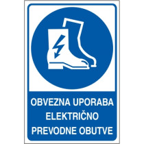 Obvezna uporaba električno prevodne obutve