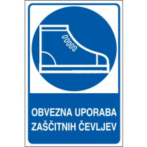 Obvezna uporaba zaščitnih čevljev