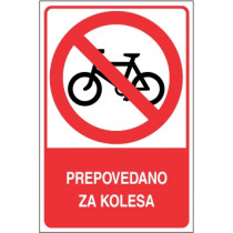 Prepovedano za kolesa