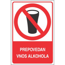 Prepovedan vnos alkohola