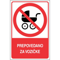 Prepovedano za vozičke
