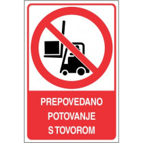 Prepovedano potovanje s tovorom