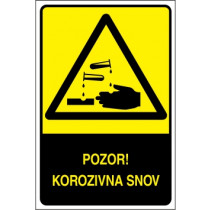 Pozor! Korozivna snov