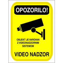 Varovano z video nadzorom