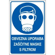 Obvezna uporaba zaščitne maske s filtrom
