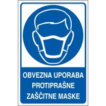 Obvezna uporaba protiprašne zaščitne maske