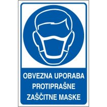Obvezna uporaba protiprašne zaščitne maske