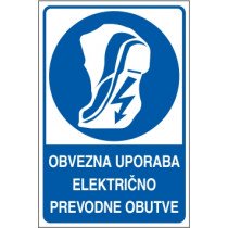 Obvezna uporaba električno prevodne obutve