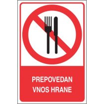 Prepovedan vnos hrane