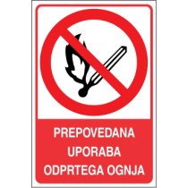 Prepovedana uporaba odprtega ognja