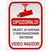 Varovano z video nadzorom