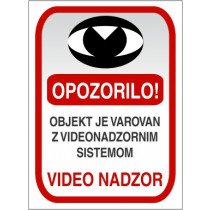 Varovano z video nadzorom