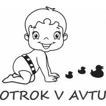 Nalepka Otrok v avtu T0004