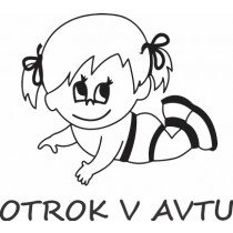 Nalepka Otrok v avtu T0015