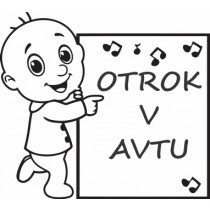 Nalepka Otrok v avtu T0019