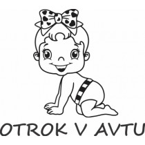 Nalepka Otrok v avtu T0031