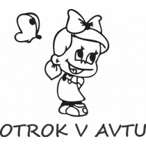 Nalepka Otrok v avtu T0033