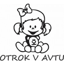 Nalepka Otrok v avtu T0035