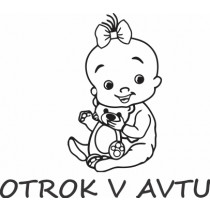 Nalepka Otrok v avtu T0039