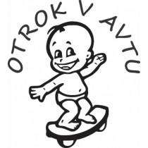 Nalepka Otrok v avtu T0042