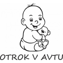 Nalepka Otrok v avtu T0046