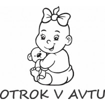 Nalepka Otrok v avtu T0047