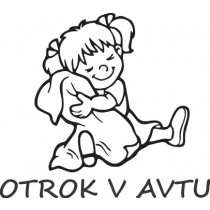 Nalepka Otrok v avtu T0049