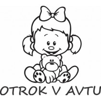 Nalepka Otrok v avtu T0050