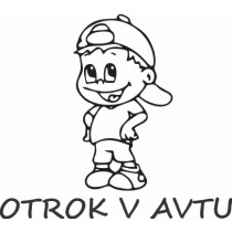 Nalepka Otrok v avtu T0057