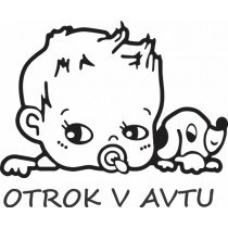 Nalepka Otrok v avtu T0067