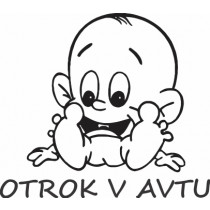 Nalepka Otrok v avtu T0070