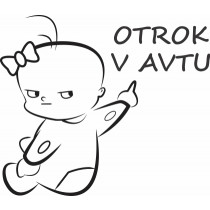 Nalepka Otrok v avtu T0082