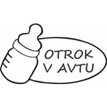 Nalepka Otrok v avtu T0083