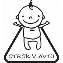 Nalepka Otrok v avtu T0092