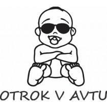 Nalepka Otrok v avtu T0149