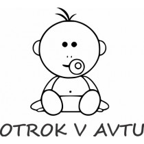 Nalepka Otrok v avtu T0170