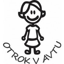 Nalepka Otrok v avtu T0178