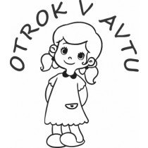 Nalepka Otrok v avtu T0013