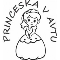 Nalepka Princeska v avtu T0014