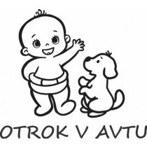 Nalepka Otrok v avtu T0017