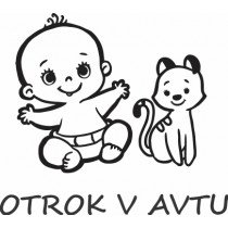 Nalepka Otrok v avtu T0023