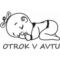 Nalepka Otrok v avtu T0026